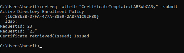 CSR signieren mit ADCS